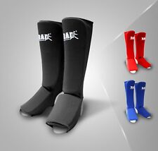 RAD MMA Shin Instep Foam Pad, Elastic Cloth (Blue)