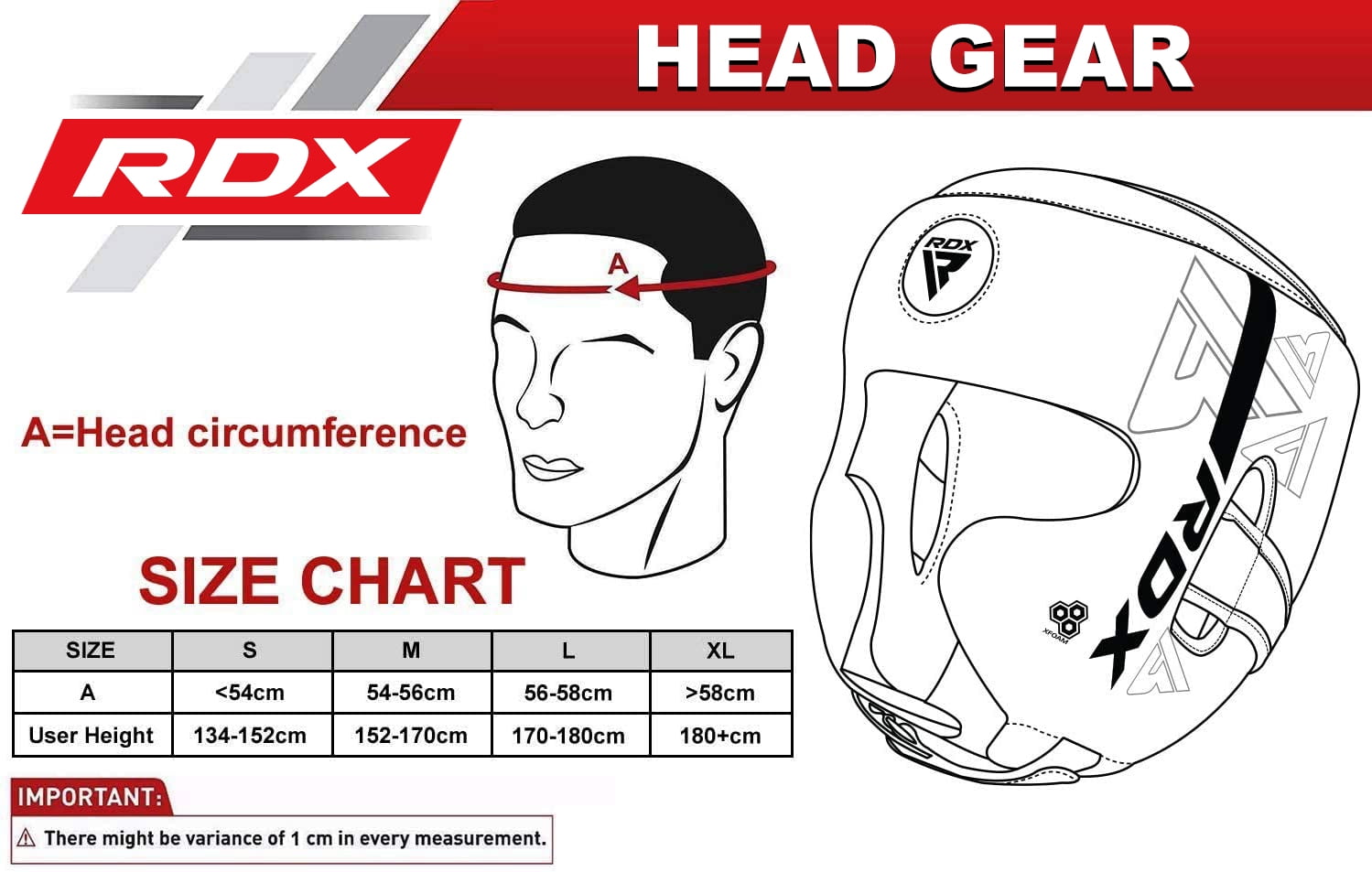 Adjustable RDX Headgear for Boxing and MMA
