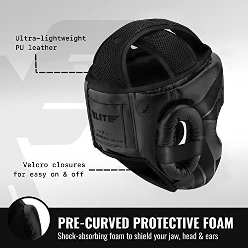 Elite Sports Men's Kickboxing Headgear, Muay Thai Boxing
