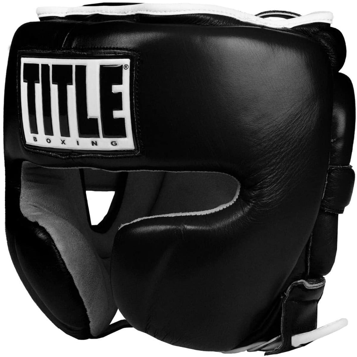 Title Boxing Regular Black Leather Training Headgear