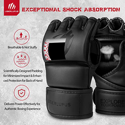 Unisex Open Palm Boxing Gloves for MMA, Muay Thai