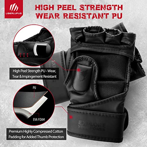 Unisex Open Palm Boxing Gloves for MMA, Muay Thai
