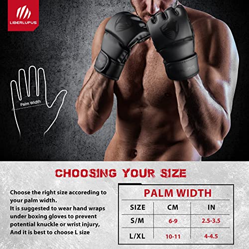 Unisex Open Palm Boxing Gloves for MMA, Muay Thai
