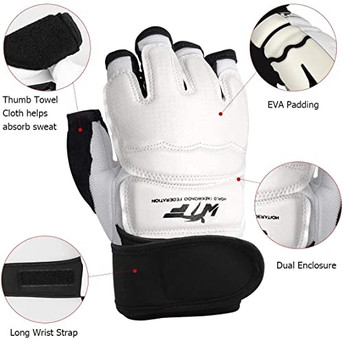 LangRay Boxing Gloves for Sparring Training, White M