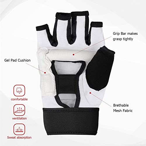 LangRay Boxing Gloves for Sparring Training, White M