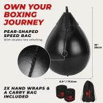 PU Leather Boxing Speed Bag Set - Reflex Training