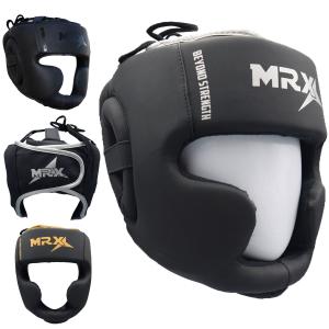 MRX Pro MMA Training Headguard - Black/Silver S/M