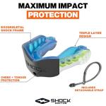 Shock Doctor Gel Max Mouth Guard, Adult, Blue/Black