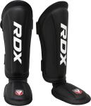 RDX Kickboxing Shin Guards: Premium Leather, Black