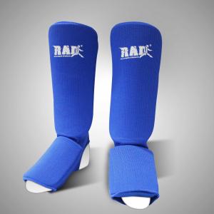 RAD MMA Shin Instep Foam Pad, Elastic Cloth (Blue)