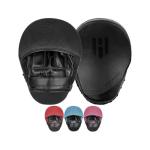 All-Black Leather Punching Mitts for Boxing & Martial Arts