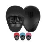 All-Black Leather Punching Mitts for Boxing & Martial Arts