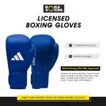adidas AIBA Approved Boxing Gloves, Blue, 12oz