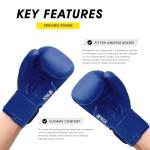 adidas AIBA Approved Boxing Gloves, Blue, 12oz