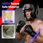 SANJOIN Safety Head Guard - All Ages Boxing Headgear (Black)
