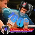 SANJOIN Safety Head Guard - All Ages Boxing Headgear (Black)