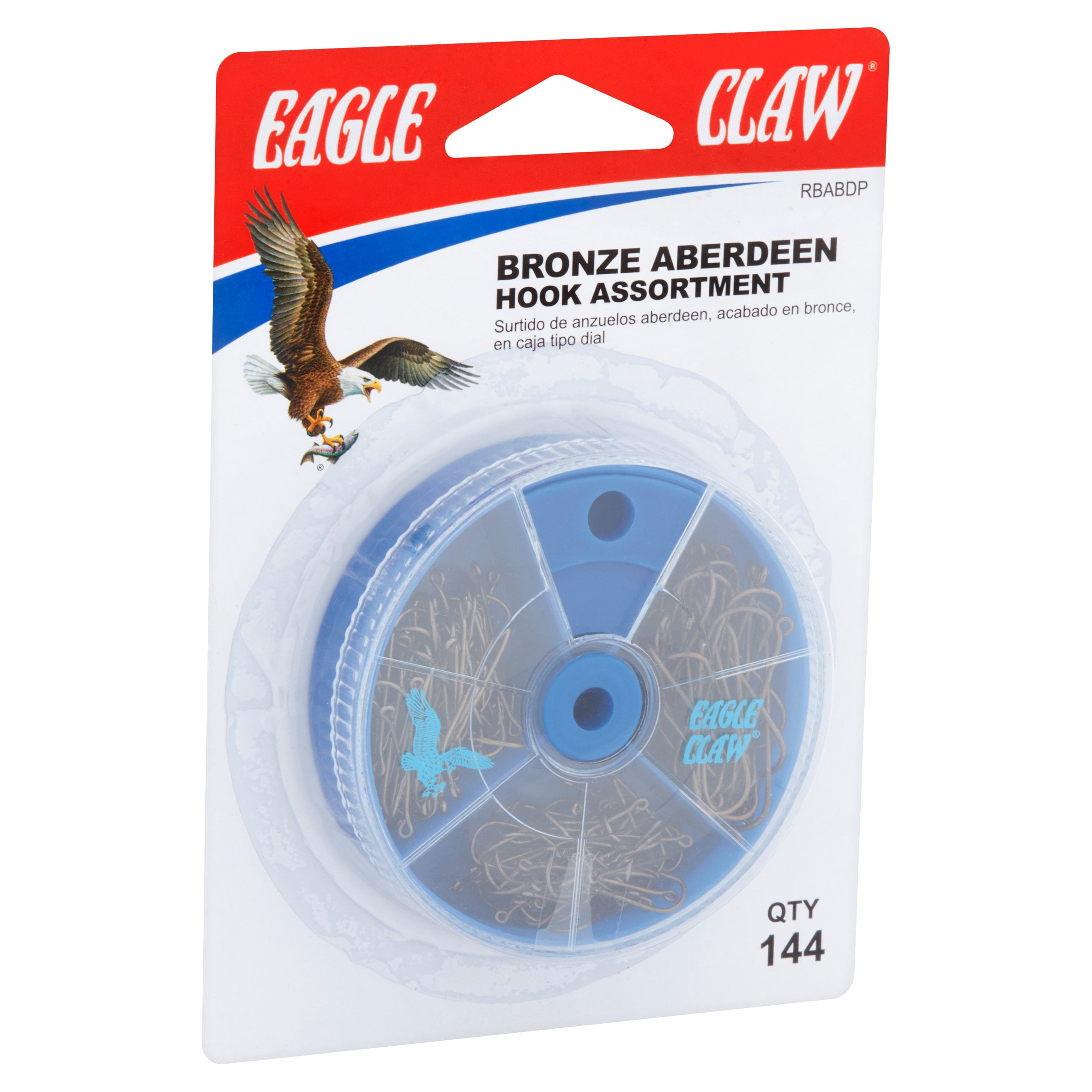 144 Count Eagle Claw Bronze Aberdeen Hook Assortment