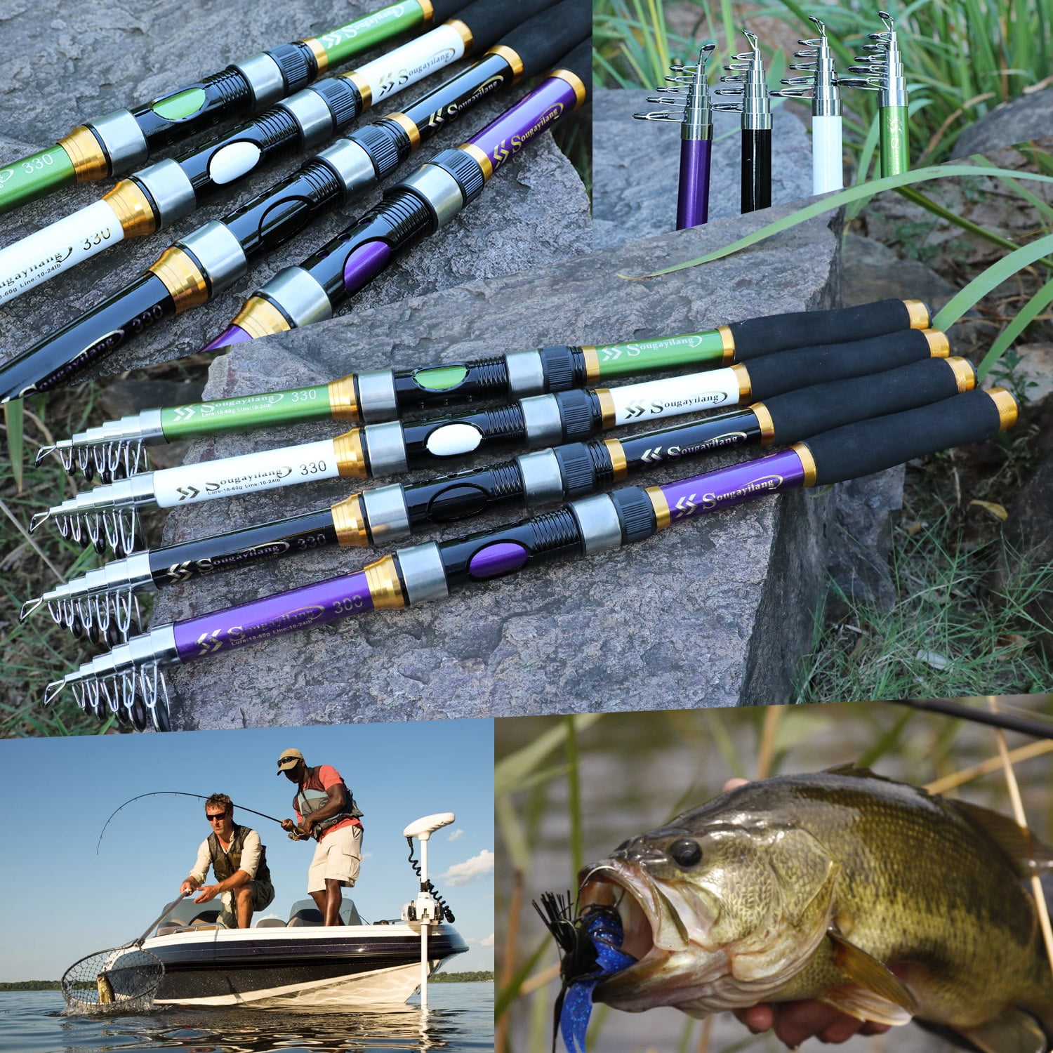 Sougayilang Telescopic Fishing Rod - Ultralight & Portable