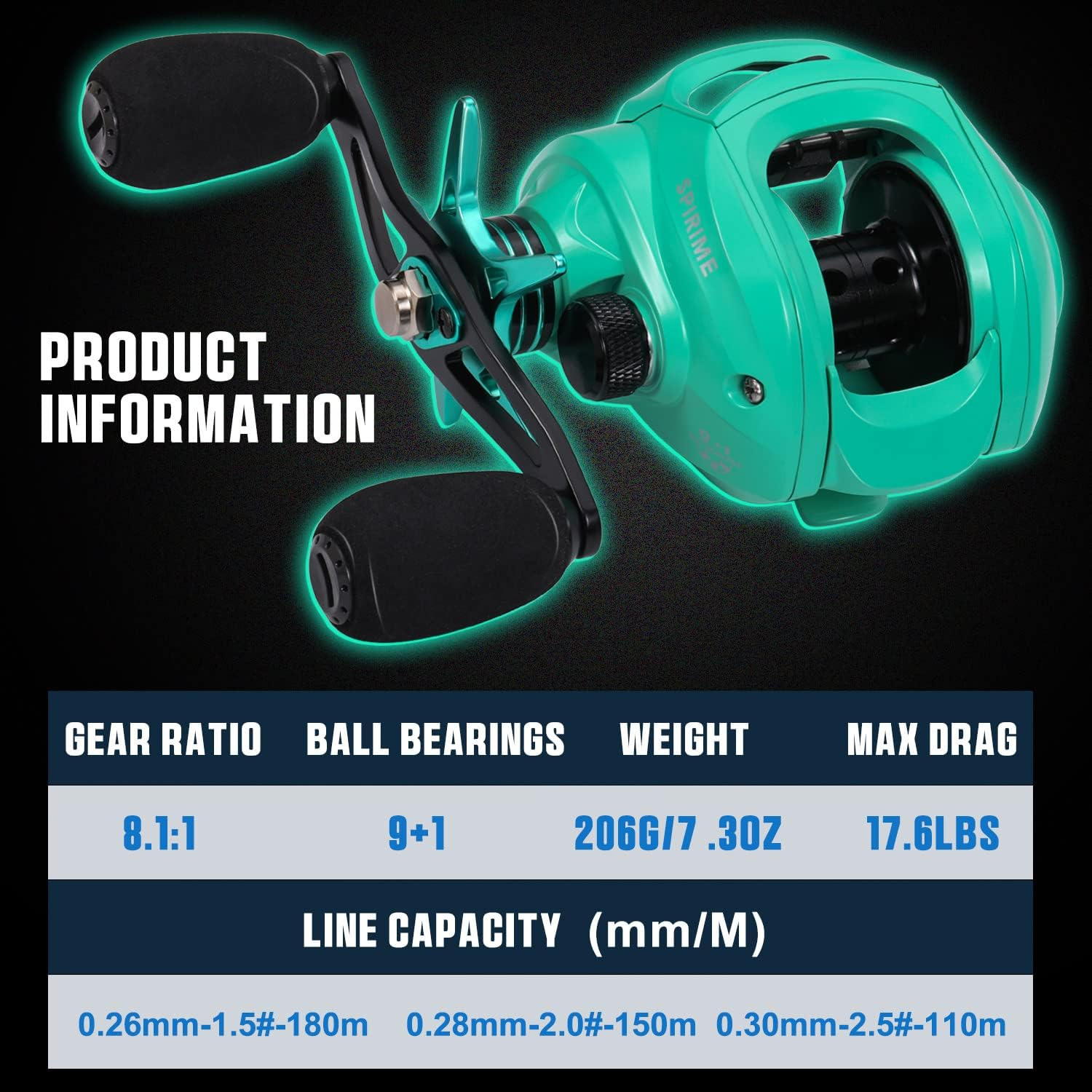 Sougayilang Baitcasting Reel with 9+1 Ball Bearings