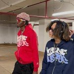 Y2K Grunge Graphic Hooded Sweatshirt for Men