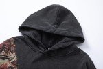 Y2K Grunge Style Unisex Oversized Hoodie in Black