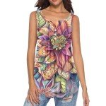 ZOUTAIRONG Women's Plus Size Sleeveless V-Neck Blouse