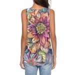 ZOUTAIRONG Women's Plus Size Sleeveless V-Neck Blouse