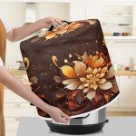 ZUXONGSY Showy Flower Air Fryer Cover Dust Cover Mandala Air Fryer Cover for Kitchen Counter Bohemia Dust Covers Cover Top Handle and Storage Pockets