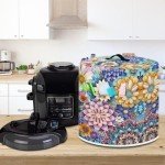 Showy Flower Air Fryer Dust Cover with Pockets