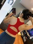 Striking Red Plunge Tank Crop Top