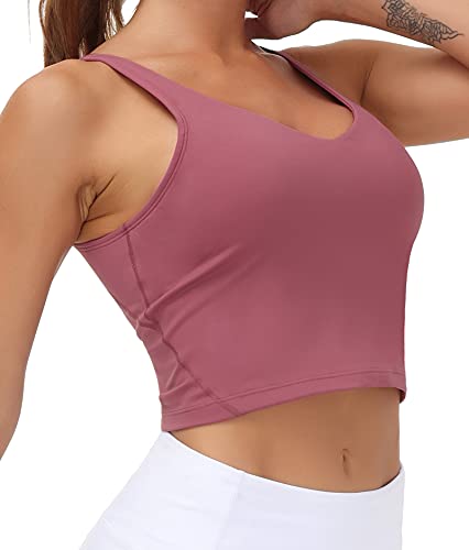 Showy Rose Red Longline Sports Bra