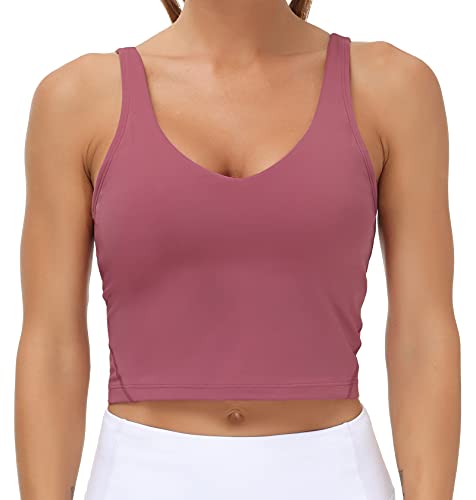 Showy Rose Red Longline Sports Bra