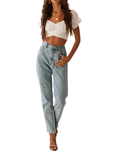 LYANER Ruffle Short Sleeve Tie-Up Crop Top