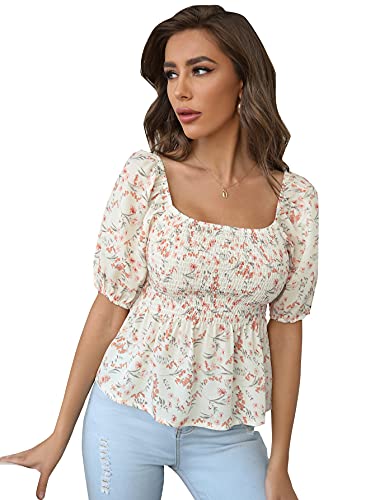 SOLY HUX Floral Ruffle Blouse - Multicoloured - L