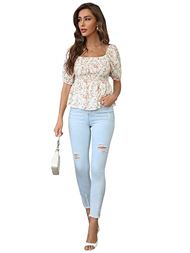 SOLY HUX Floral Ruffle Blouse - Multicoloured - L