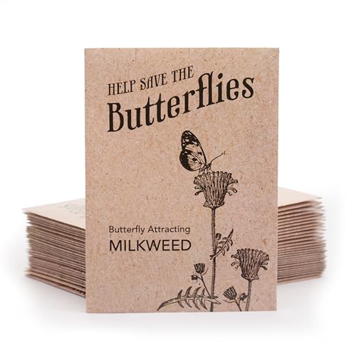 Bulk Pack of 25 Milkweed Seed Packets – Showy & Butterfly Mix