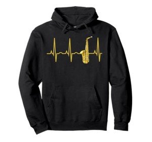 Sax Heartbeat Hoodie - Perfect gift for saxophonists!