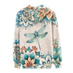 Showy Dragonfly Zip Up Hoodie for Teens