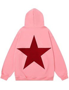 Aelfric Eden Oversized Star Graphic Hoodie - Pink