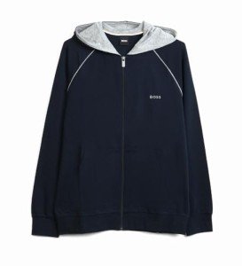Hugo Boss Men's Navy Blue Hoodie Jacket, Small