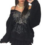 Y2K Vintage Graphic Oversized Zip-Up Hoodie