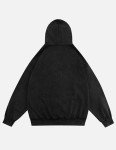 Vintage Star Graphic Oversized Zip-Up Hoodie