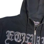 Men's Y2K Retro Rhinestone Oversized Hoodie