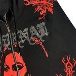 Men's Y2K Retro Rhinestone Oversized Hoodie