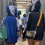 Y2K Rhinestone Zip-Up Hoodie – Ab-Blue, Small