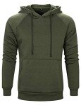 Men's Heavy Fleece Hoodie with Kangaroo Pocket - Green