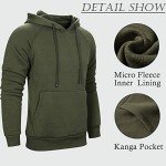 Men's Heavy Fleece Hoodie with Kangaroo Pocket - Green