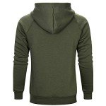 Men's Heavy Fleece Hoodie with Kangaroo Pocket - Green