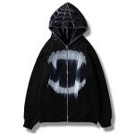 Y2K Women's Zip-Up Hoodie with Rhinestones