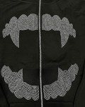 Y2K Women's Zip-Up Hoodie with Rhinestones